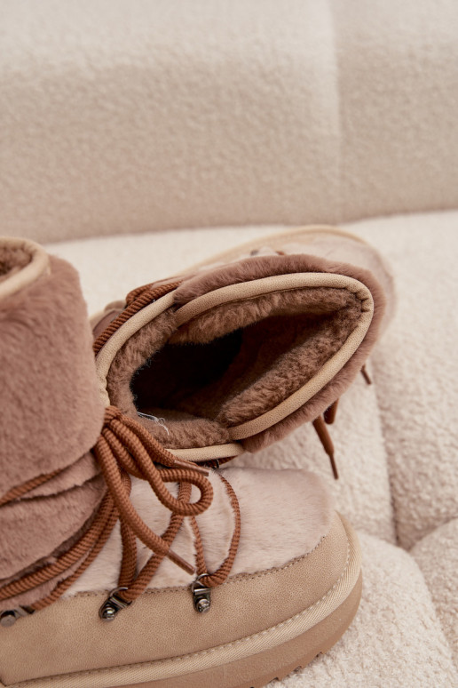 sniega apavi Sieviešu ar kažokādu D.Franklin DFSH370012 smilšu krāsas