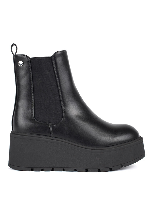 melnas krāsas Sieviešu zābaki uz ķīļa