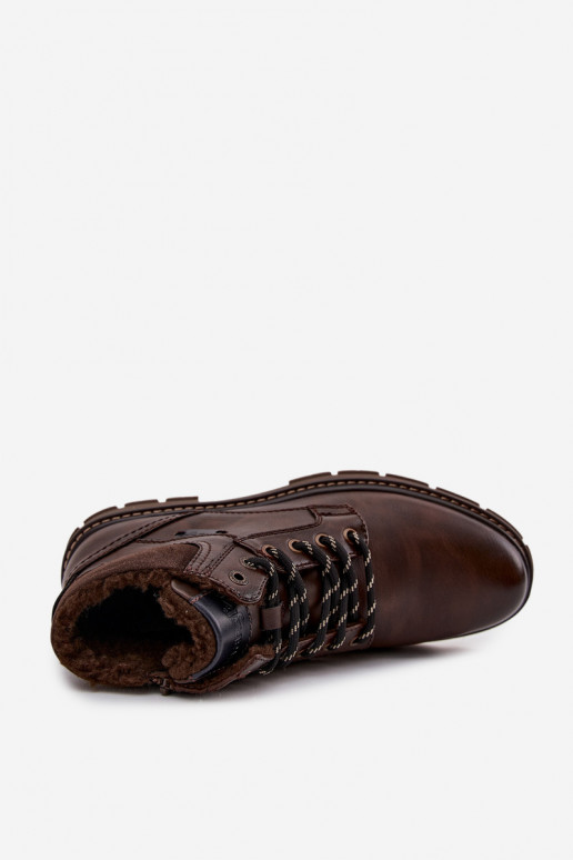 apavi Vīriešiem siltināti INrangler 20253034.IKU tumši brūnas krāsas