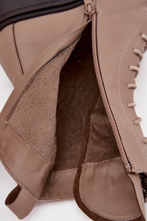 Āda Sieviešu puszābaki ar ornamentiem siltināti smilšu krāsas Ulrika