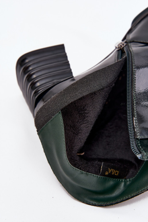 Laque Sieviešu puszābakiIeslēgtsturalnej Skóry ar papēdi D&ACR52-696 haki krāsas