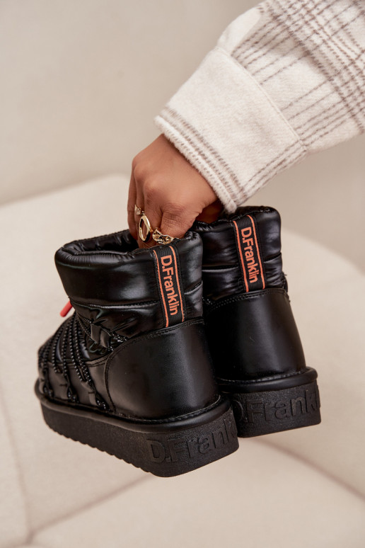 sniega apavi Sieviešu ar platformu D.Franklin DFSH370020 melnas krāsas