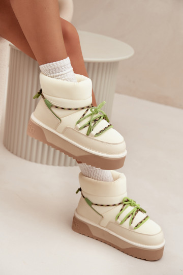 sniega apavi ar platformu D.Franklin DFSH371015 Ziloņkaula krāsas