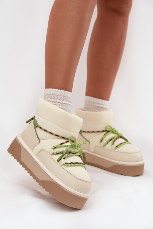 sniega apavi ar platformu D.Franklin DFSH371015 Ziloņkaula krāsas