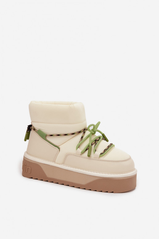 sniega apavi ar platformu D.Franklin DFSH371015 Ziloņkaula krāsas