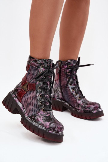 Āda zābaki Sieviešu Tā irciejka 07072-23 bordo krāsas