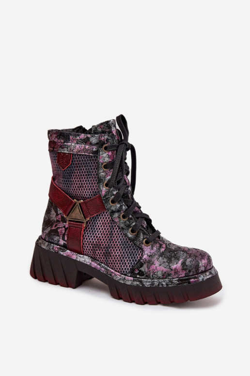 Āda zābaki Sieviešu Tā irciejka 07072-23 bordo krāsas