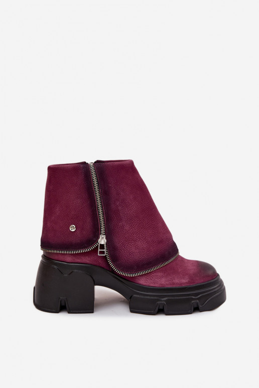 Āda Sieviešu puszābakiINyIniniętą CholeInką Tā irciejka 07145-23 bordo krāsas