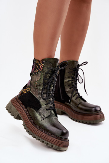 Āda zābaki Sieviešu ar platformu Tā irciejka 07104-09 haki krāsas