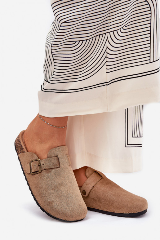 Čības Tukšas Sieviešu i ar platformu ar sprādzēm Haki krāsas Selio