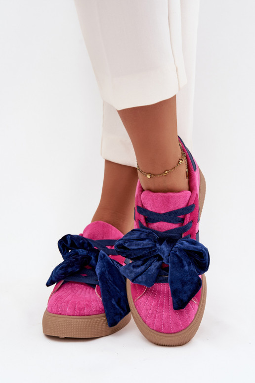 Sieviešu sporta stila kurpes ar samta loku, rozā krāsā, Ashlyn Sieviešu sporta stila kurpes ar samta loku, rozā krāsā, Ashlyn