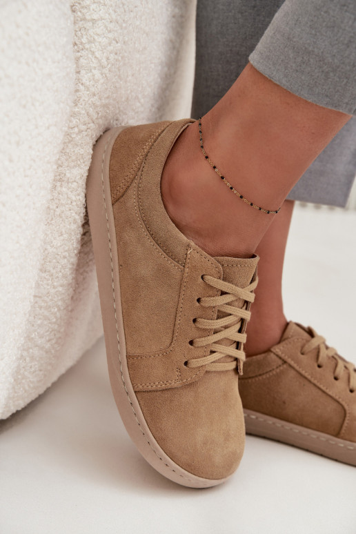 Brīvdienu dabīgā zamša zābaki "Barefoot" tipa Zazoo 314 smilšu krāsā