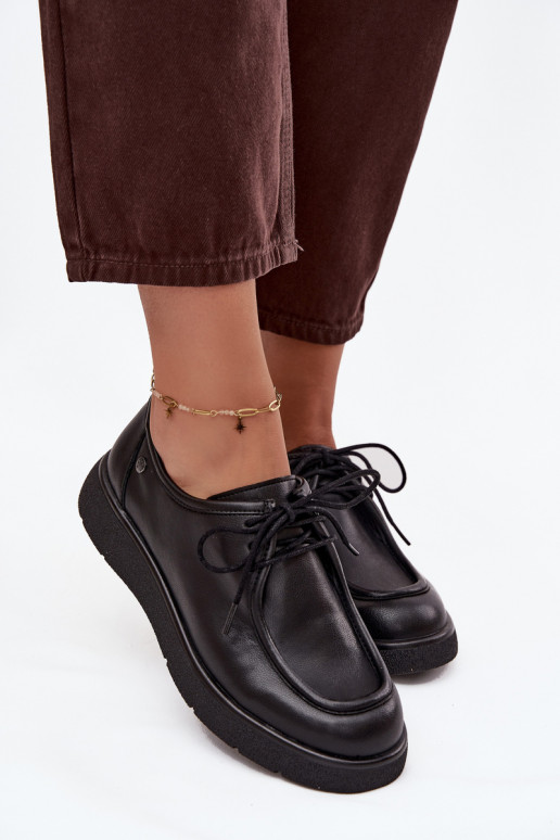 Āda apavi Sieviešu Tā irciejka K7189-01 melnas krāsas Āda apavi Sieviešu Tā irciejka K7189-01 melnas krāsas