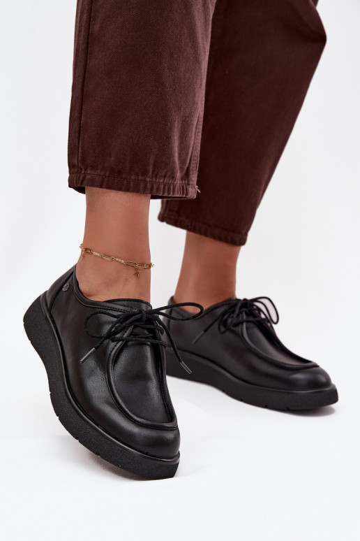 Āda apavi Sieviešu Tā irciejka K7189-01 melnas krāsas Āda apavi Sieviešu Tā irciejka K7189-01 melnas krāsas