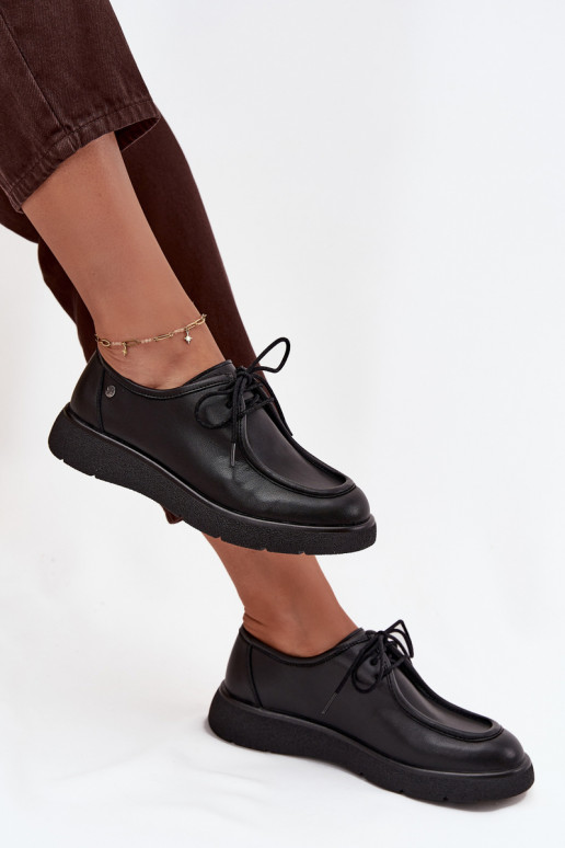 Āda apavi Sieviešu Tā irciejka K7189-01 melnas krāsas Āda apavi Sieviešu Tā irciejka K7189-01 melnas krāsas