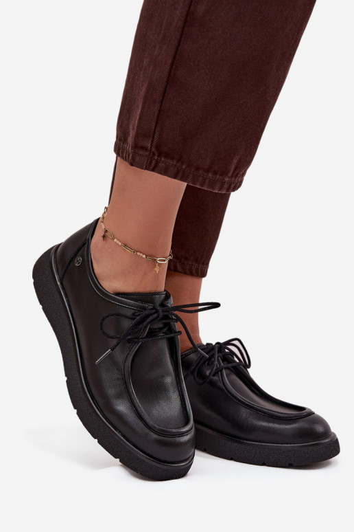 Āda apavi Sieviešu Tā irciejka K7189-01 melnas krāsas Āda apavi Sieviešu Tā irciejka K7189-01 melnas krāsas