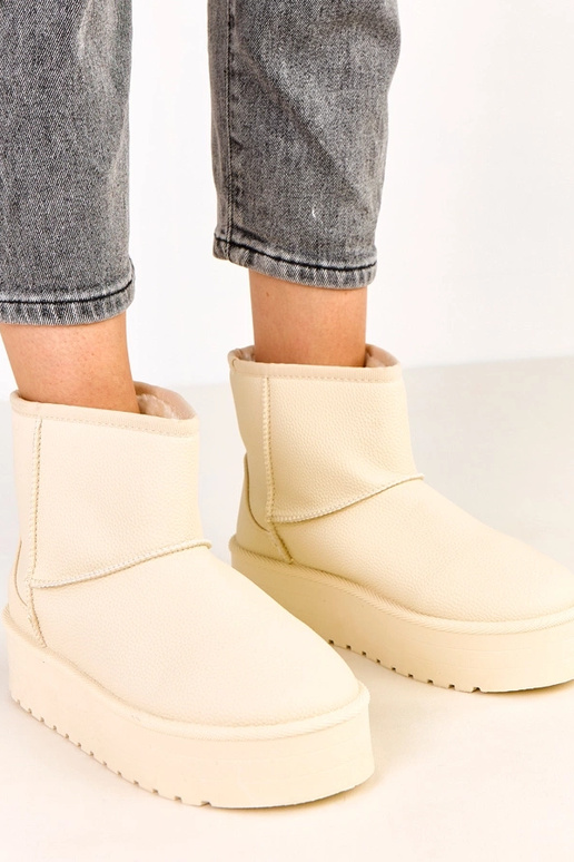 Smilšu krāsas zemas sniega zābaciņas...