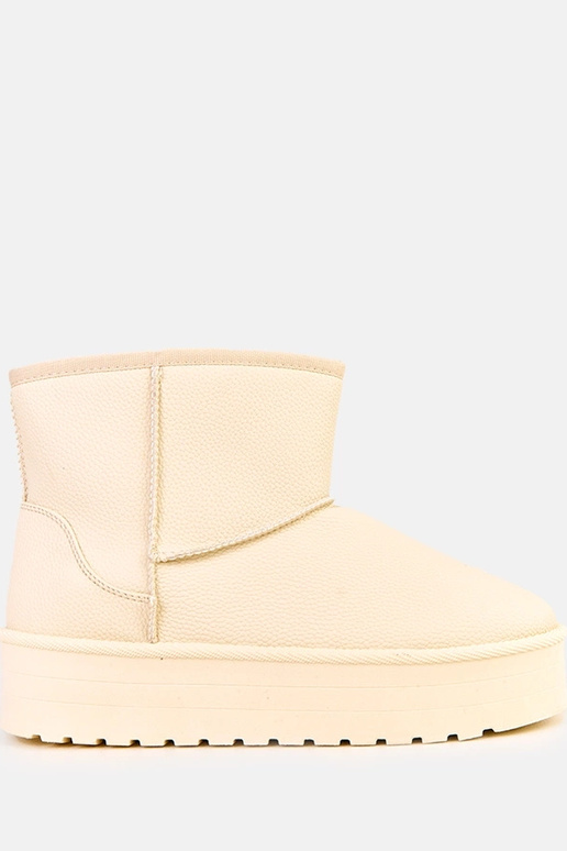 Smilšu krāsas zemas sniega zābaciņas...