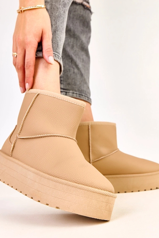 Brūnas zemas sniega zābaciņas ar...