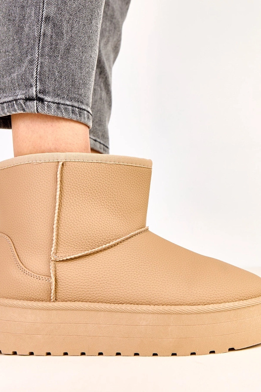 Brūnas zemas sniega zābaciņas ar...