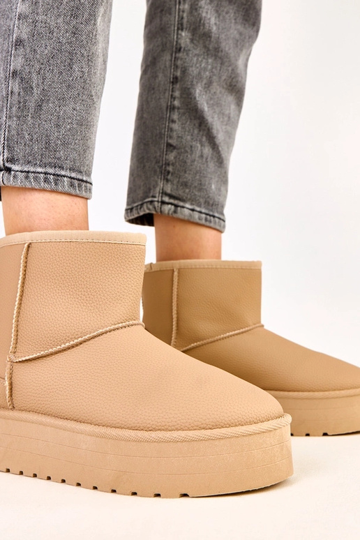 Brūnas zemas sniega zābaciņas ar...