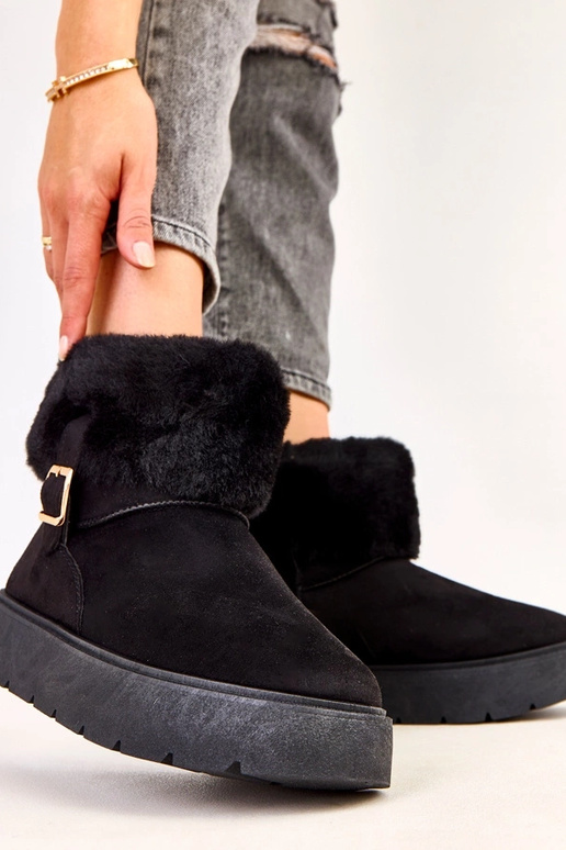 Melnas sniega zābaciņas ar platformu,...