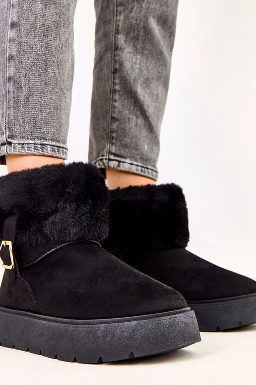 Melnas sniega zābaciņas ar platformu,...