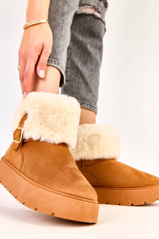 Brūnas sniega zābaciņas ar platformu,...