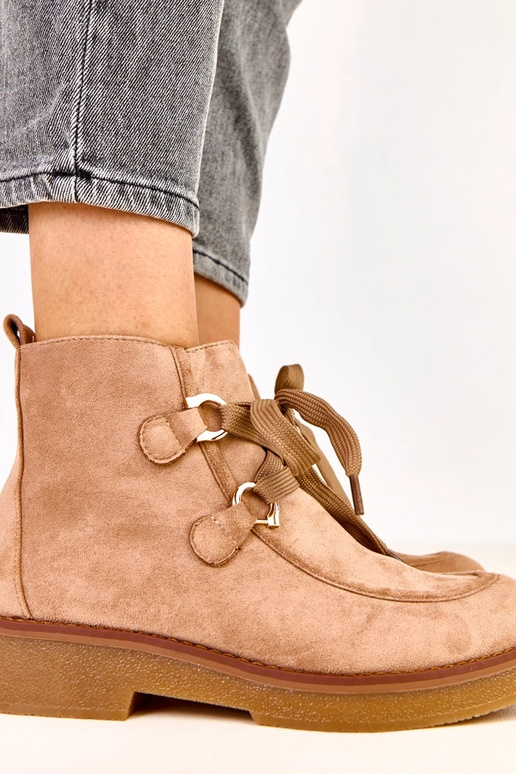 Smilšu krāsas siltas zābaciņas ar...