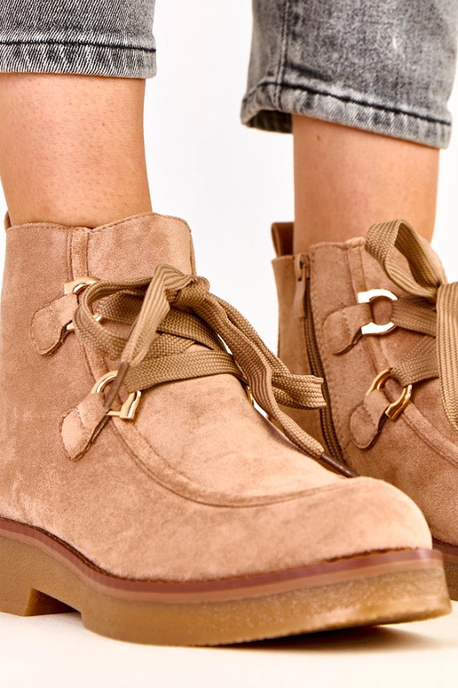 Smilšu krāsas siltas zābaciņas ar...