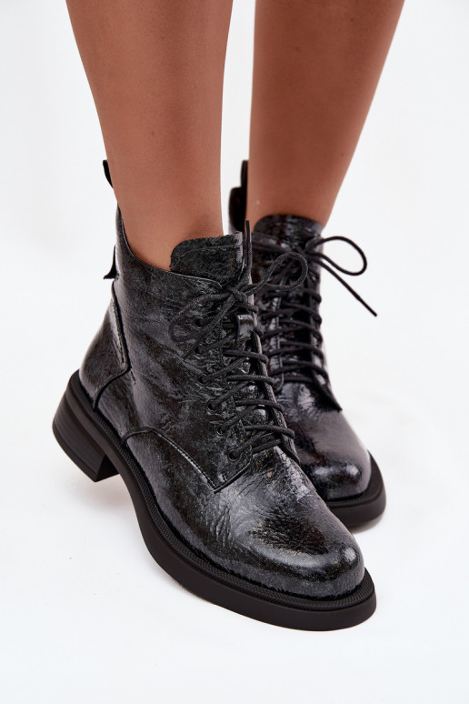 Laque Āda Sieviešu puszābaki Klockā D&A LZ52-954 tumši zilas krāsas