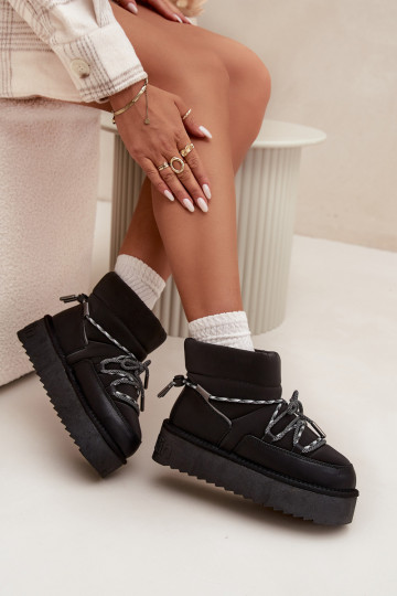 sniega apavi ar platformu D.Franklin DFSH371015 melnas krāsas