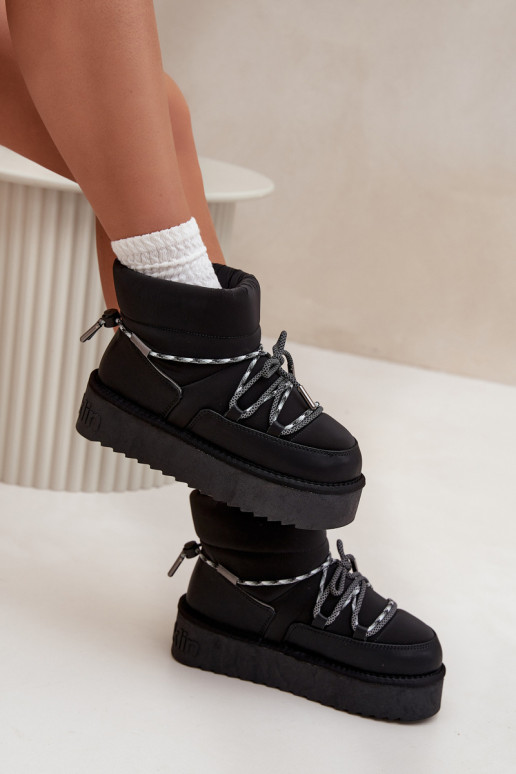 sniega apavi ar platformu D.Franklin DFSH371015 melnas krāsas