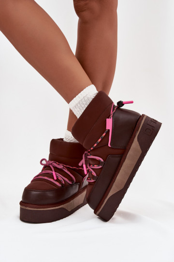 sniega apavi ar platformu D.Franklin DFSH371015 CzekoladoIne