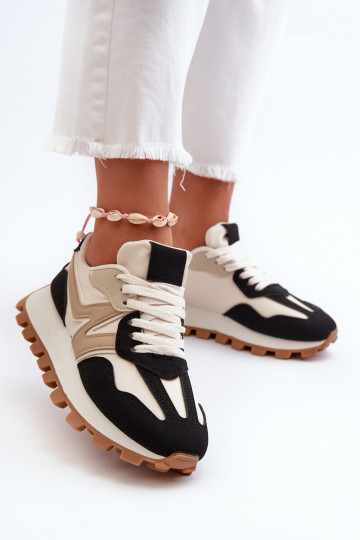 Sneakers modeļa apavi sporta apavi Sieviešu melnas krāsas Kalelia