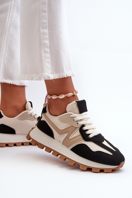 Sneakers modeļa apavi sporta apavi Sieviešu melnas krāsas Kalelia