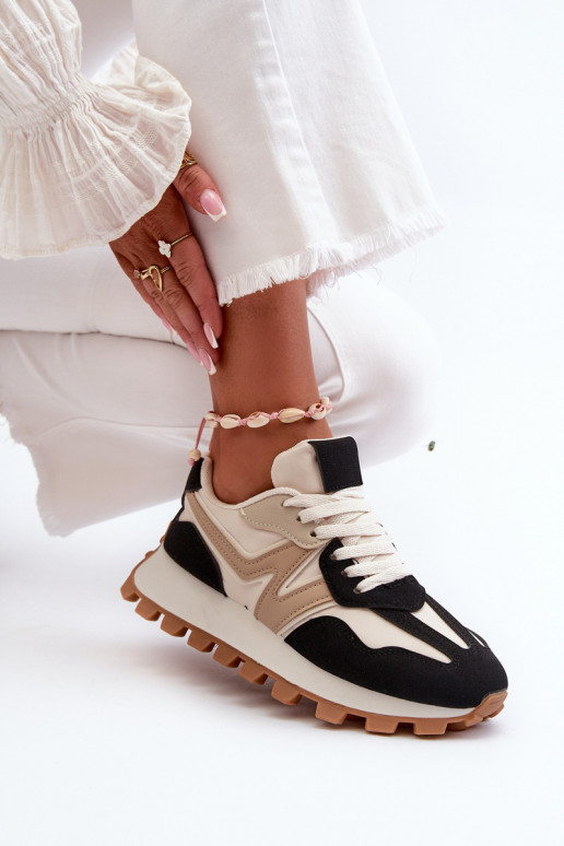 Sneakers modeļa apavi sporta apavi Sieviešu melnas krāsas Kalelia