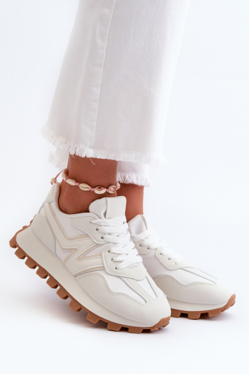 Sneakers modeļa apavi sporta apavi Sieviešu baltas krāsas Kalelia