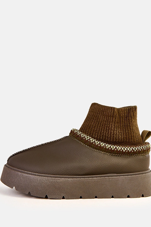 Melary zaļi sniega zābaki ar zeķes...