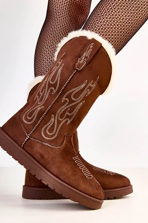 Darena brūni sniega zābaki ar...