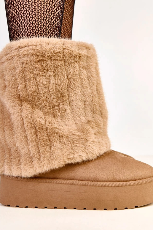 Leda tumši smilškrāsas sniega zābaki...