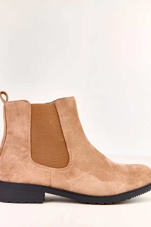 Brūni plakano zoli zābaki ar elastīgu...