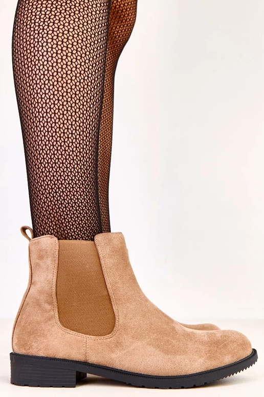 Brūni plakano zoli zābaki ar elastīgu...