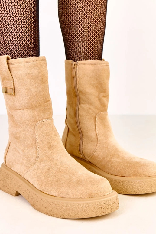 Smilšu krāsas mākslīgās zamšādas...