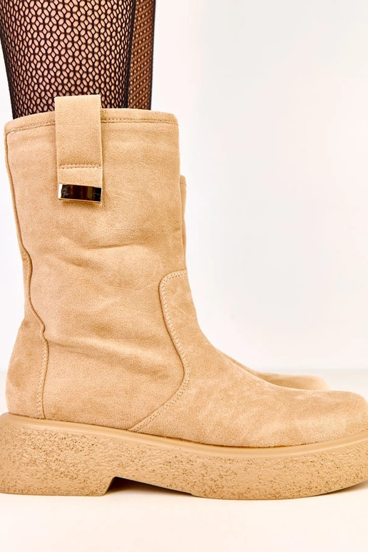 Smilšu krāsas mākslīgās zamšādas...