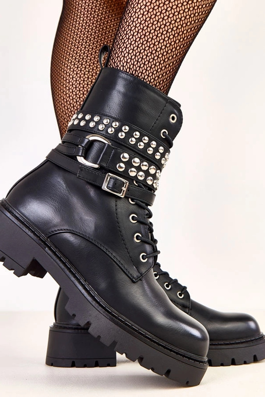 Melnas sieviešu pārgājienu apavi ar...