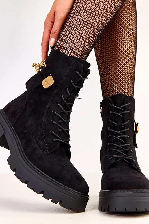 Melnas sieviešu pārgājienu apavi ar...