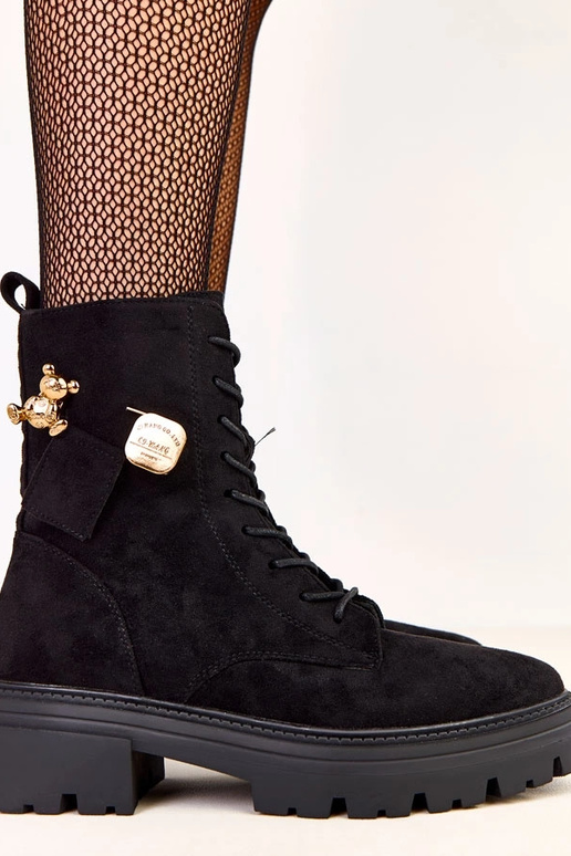 Melnas sieviešu pārgājienu apavi ar...