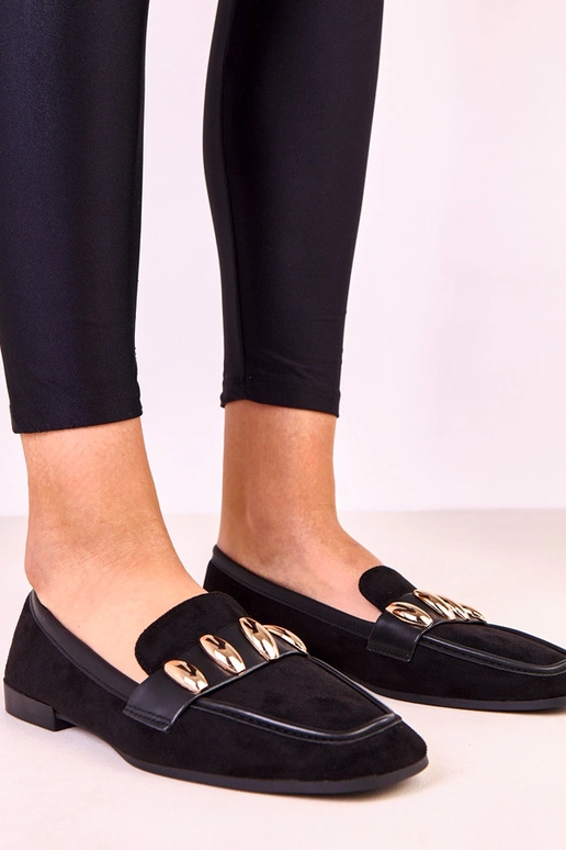 Melnas eleganti balerīnu tipa kurpes...