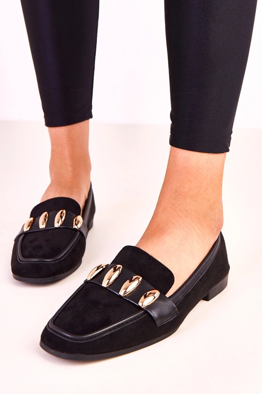 Melnas eleganti balerīnu tipa kurpes...